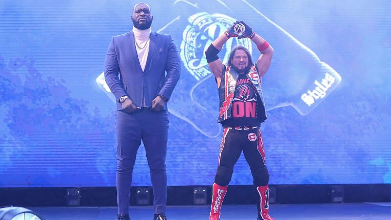 Omos with AJ Styles